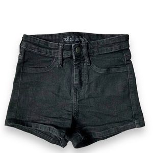 Wild Fable Black Denim Highwaist Shorts